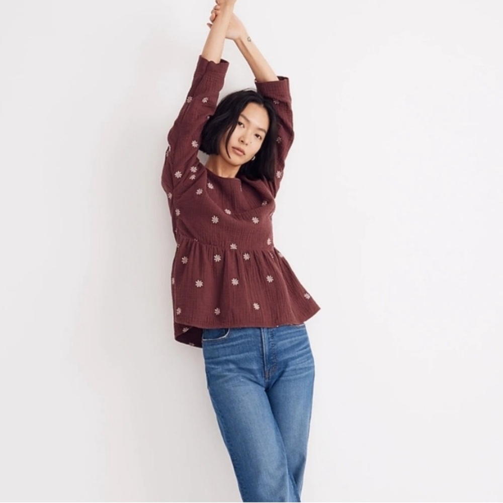 Madewell // Francis Embroidered Gauze Top - Picture 11 of 11